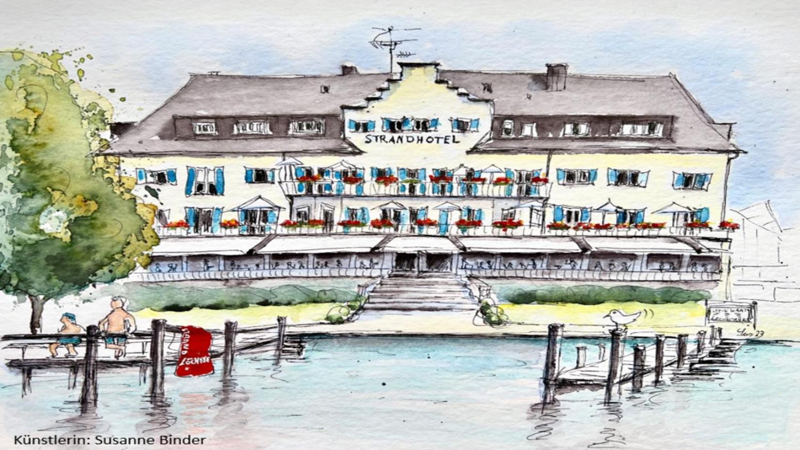 Strandhotel Loechnerhaus Reichenau Buitenkant foto